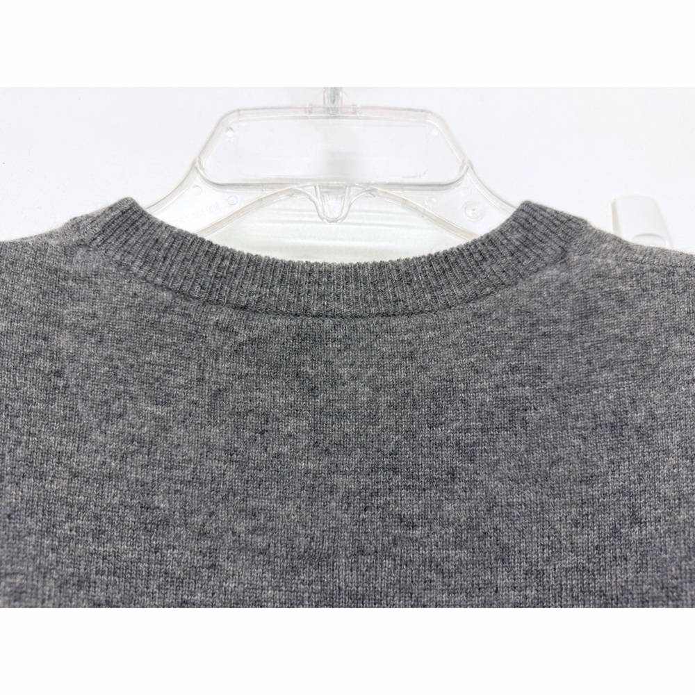 Burberry Brit Fox Wraparound Gray Crewneck Sweater Cashmere Wool Animal Print S - Picture 10 of 15